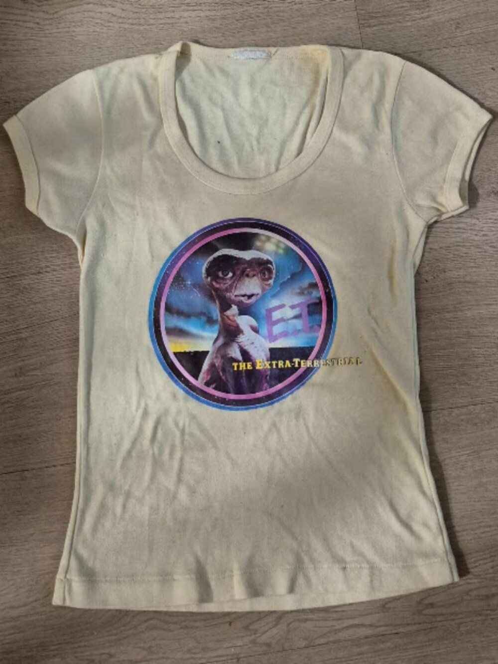 Vintage E.T. Extra Terrestrial Shirt - Youth S 6-8 - Vanilla